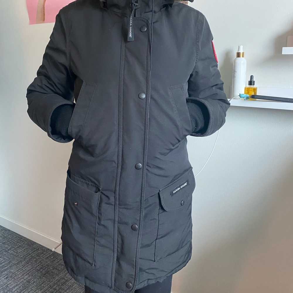CANADA GOOSE TRILLIUM PARKA WITH FUR HOOD TRIM